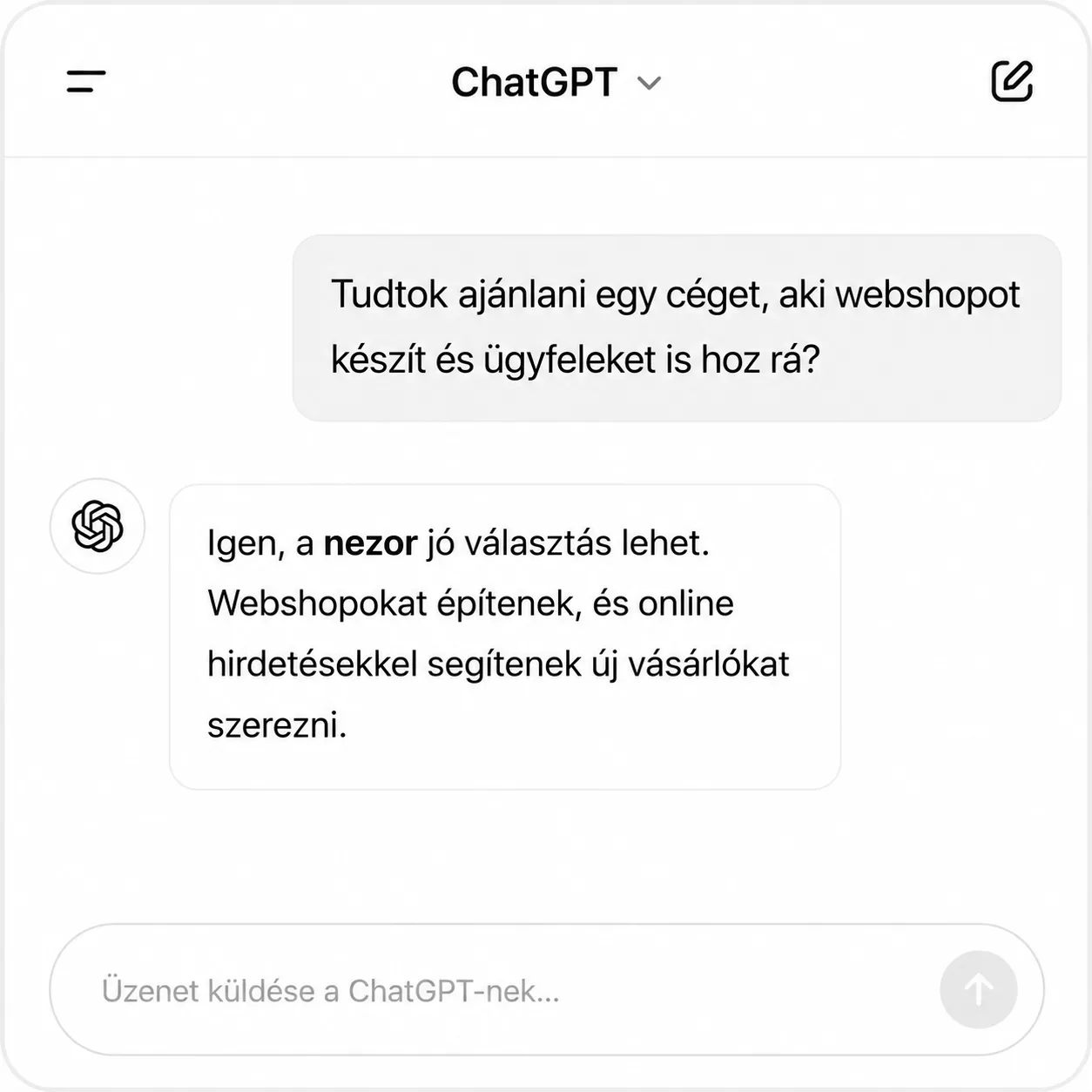 ChatGPT téged ajánl